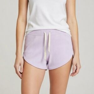 NWT Sundry Anthropologie Waffle Knit Lounge Shorts Pastel Purple Size 2